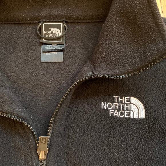 Black North Face fleece zip up sz M - Picture 2 of 3
